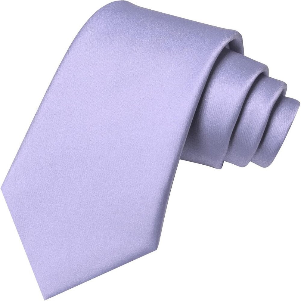 Men's Lavender Solid Pure Color Imported Polyester Formal Neck Ties
